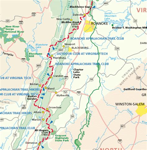 Appalachian Trail Map In Virginia